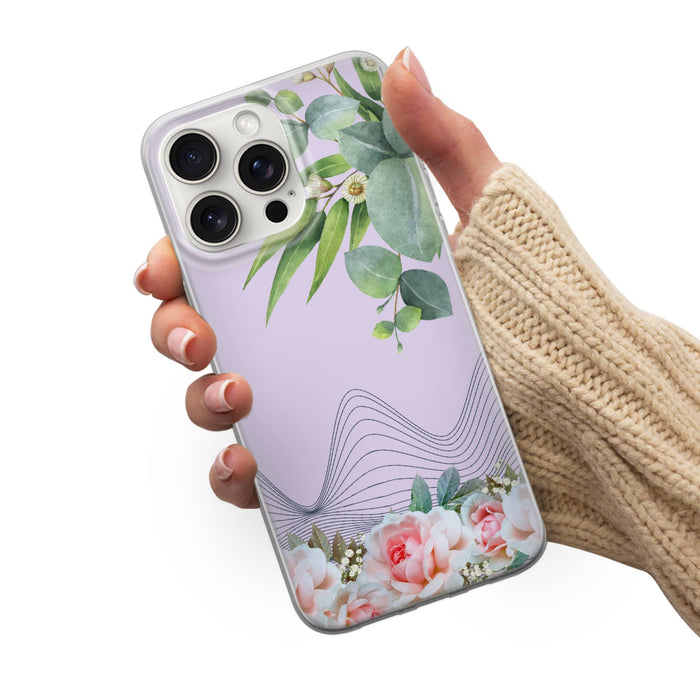 Flower Autumn Phone Case Purple cover for iPhone 16e, 17 Pro Max, 17 Air, Samsung S25 Edge, A16, Pixel 10, 9A