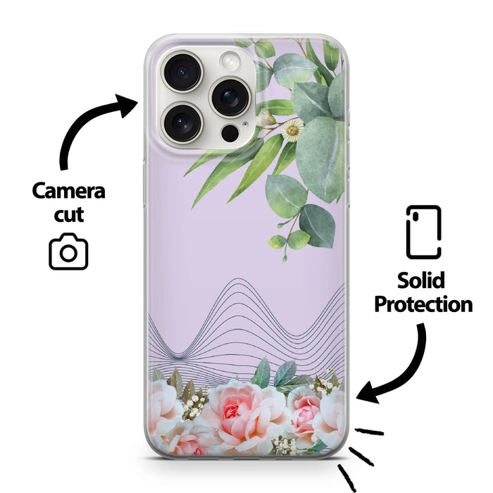 Flower Autumn Phone Case Purple cover for iPhone 16e, 17 Pro Max, 17 Air, Samsung S25 Edge, A16, Pixel 10, 9A